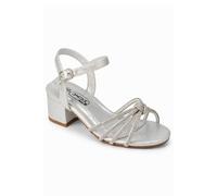 Spot On Girls Spot On Ankle Strap Diamante Sandals H1121 - Silver - UK 11 Child