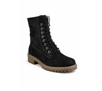 Spot On Women's Lace Up Ankle Boot with Warm Lining & Chunky Grip Sole in Black | Size: 6 Spot On Black 6