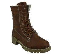 Spot On Women's Lace Up Ankle Boot with Warm Lining & Chunky Grip Sole in Brown | Size: 7 Spot On Brown 7