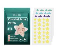 Spot Patches GWAWG Acne Pimple Patches, Hydrocolloid Patches, Pimple Patch Spot Treatment Stickers, 4 Colors 112 Dots Star Pimple Patches, Two Sizes 12mm & 8mm