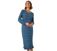 Spot Print Keyhole Midi Dress Roman Blue 18