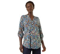 Spot Print Notch Neck Shirt Roman Navy 16