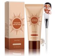 Spot Removing Face Mask, Herbal Spots Peel-Off Facial Mask, Anti-Aging Anti-Wrinkle Tear-Off Masks, With Silicone Brush, Balances Skin Texture And Deeply Cleanses Skin 100g (1 Set)