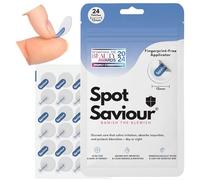 Spot Saviour Spot Patches 24 Pack 12mm - Hydrocolloid Pimple Patches with No-Touch Applicator | Invisible Acne Patches with CICA | Vegan & Dermatologically Tested
