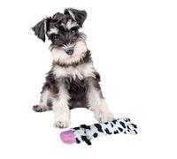 SPOT Skinneeez Crinklers | Stuffless Dog Toys with Squeaker For Small Dogs | Crinkle Toy For Small Puppies | 14" | Cow Design | By Ethical Pet