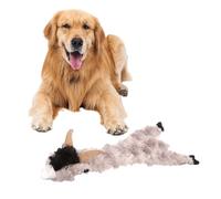 SPOT Skinneeez Crinklers The Stuffless Crinkle Dog Toy with Squeaker For All Dogs Tug-Of-War Toy For Small and Large Breeds Squeak Toy for Dogs -Goat - Large