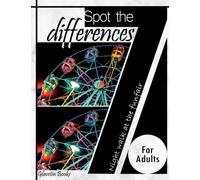 Spot the 7 differences for adults: Night walk at the funfair