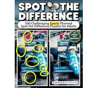 Spot the Difference Book For Adults: Sports Themed Search & Find Fun Activity Book, Find The 500 Hidden Differences, 50 Large Print Colored Picture ... Football, Boxing, Baseball, Soccer, Fitness)