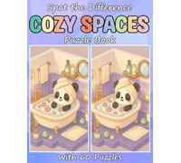 Spot the Difference Cozy Spaces Puzzle Book with 60 Puzzles: A Collection of Spot the Difference Challenges in Cozy Rooms and Corners