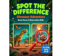 Spot the Difference Dinosaur Adventure | Fun & Educational Hidden Picture Activity Book for Kids Ages 4-8 | Brain-Boosting S ind Puzzles, Screen-Free Fun | Happy Paws Press (Animals Edition)