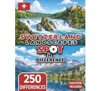 Spot the Difference for Seniors Colorful Switzerland Landscape Illustrations (Seniors Stay Sharp Series)