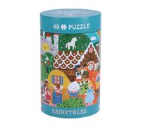 Petit Collage Fairy Tales Spot the Difference Puzzle | 49 Piece Puzzle with Search & Find Activity | Comes in Re-Usable Tin for Ages 4+