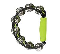 Halilit Hi-Lo Tambourine. High-end Half Moon Shape Cutaway Hand Percussion Musical Instrument. Percussionists of All Levels. Teens & Adults (Green)