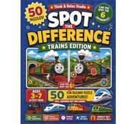 Spot the Difference: Trains Activity Book for Kids Ages 3-7: 50 Fun Railway Puzzles | Steam Trains, Bullet Trains and Freight Trains | Find the ... Kids Adventure Spot the Difference Series)
