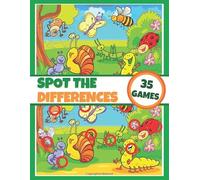 Spot the differences - 35 games: Activity book for children - Puzzle book - From 5 years old - Entirely colourable