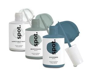 spot. Touch-Up Paint, Matt Finish for Cabinets, Walls, Windows, Doors, and Furniture, Multi-Tone Colour Kit Matches 90% of Surfaces, Blue 3 Pack