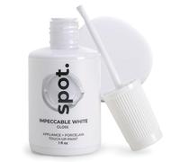 spot. Touch Up Paint, Porcelain + Appliance Repair Kit, for Chips, Scratches, Cracks on Tiles, Metal Surfaces, Ceramics, and Fiberglass, White Gloss, 1 Fl Oz