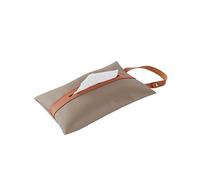 Spotact PU Leather Tissues Box Face Paper Bag with Hanging Strap, Brown