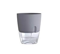 Spotact Self-Watering Planters, Plant Waterer for Indoor Outdoor Use Self Watering Plant Pot for Herbs Flowers Succulents, 2 Pcs (Gray, Small)