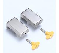 Spotact Sliding Window Wedge Limiter Lock with Key, 2 Pcs