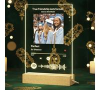 Spotify Plaque Personalised, Music Code Frame Custom Song Glass Art, Desktop Decorative for Kids Son Daughter Classroom School University Graduation Teachers' Day Gifts