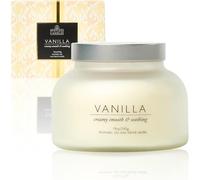 Spotless Leopard Vanilla Candle with a Crackling Wooden Wick in Large 19 oz / 4" x 5" White Glass Jar in a Presentation Gift Box and Protective Shipping Box