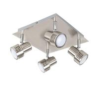 Spotlight 4 Way Silver Ceiling Bar Spotlight ValueLights Silver One Size