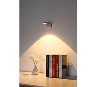 Spotlight Battery Operated, Motion Sensor Picture Light LED Cat-Eye Bulb Wall Sconce, Stick on Display Accent Lighting Dimmable 360° Rotation Rechargeable for Paintings (White 1Pack)