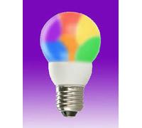 Lamp Spotlight LED Bulb E27 1 Watt 7 Colors SYLVANIA 25000H 7 Colour Ball