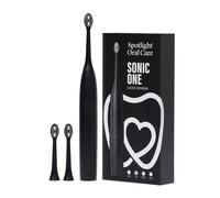 Spotlight Oral Care Sonic One Electric Toothbrush for Adults - Rechargeable Sonic Toothbrush, Made by Dentists, Deep Cleaning, Extra Heads, 2 Brushing Modes, Suitable for Sensitive Teeth & Gums, Black