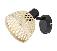 Edit Rattan Single Spotlight - Matt Black