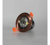Spotlight,Red Copper Retro Led Spotlights Ceiling Vintage Spot Lamp Recessed Household Indoor round Led Panel Light Embedded Commercial Decor Illumination Downlight Outdoor Lights/Neutral L