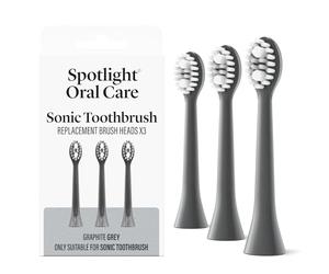 Spotlight Sonic Toothbrush Replacement Heads - 3 Pack | Made by Dentists | Fits Sonic & Sonic One Only (Not Sonic Pro) | Micro-Action Bristles | 9-Month Supply