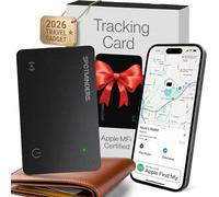 Spotminders. Apple MFi Certified Wallet Tracker Card Compatible with Apple Find My, Rechargeable, IP68 Waterproof 1.7mm Slim Locator iPhone