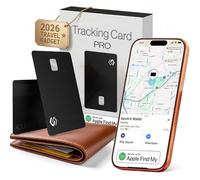 SPOTMINDERS Apple MFi Certified Wallet Tracker PRO Bank Card Design - Works With Apple Find My Tracking Card for Wallet Card Rechargeable Tag IP68 0.07in Slim Iphone Item Finder for Luggage Tags Purse