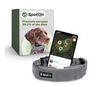 SpotOn Omni GPS Dog Fence Collar, Medium Dogs 12-18 Inch Neck | Wireless GPS dog fence collar, medium dogs. Unlimited fences, extended battery life, no subscription required. Built in USA
