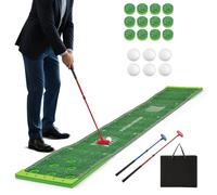 SPOTRAVEL 11FT Golf Game Set, Golf Putting Green Mat