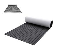 SPOTRAVEL 190x70cm/240x90cm Boat Flooring EVA Foam, Self-Adhesive Flooring Deck Mat, Portable Anti-skid Boat Carpet for Motorboat RV Yacht Kayak Swimming Pool (Stripe Pattern, Grey, 240 x 90cm)