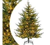 SPOTRAVEL 4.5/6FT Artificial Christmas Tree, Pre-lit Xmas Tree with 180/280 Warm White LED Lights, 8 Lighting Modes & 386/788 Branch Tips, Holiday Decoration Tree for Home Office Party (4.5FT)