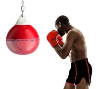 SPOTRAVEL 45cm/52cm Water Punch Bag, Water Training Bag with Adjustable Metal Chain, Insurance Buckles & Water Injection Hose, Aqua Boxing Bag for Adults kids (Red, 45 x 58cm)