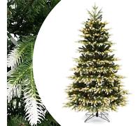 SPOTRAVEL 6FT Artificial Christmas Tree, Hinged Xmas Tree with 350 LED Lights, 1801 Branch Tips, 2 Lighting Colors, 3 Modes, Timer, 4-Level Brightness and Remote Control, Pre-lit Xmas Decoration Tree