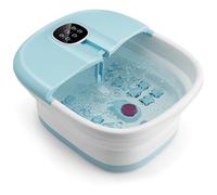 SPOTRAVEL Collapsible Foot Spa Massager, Foot Bath Tub (Blue) | with Heat Bubbles, Temperature Control, Massage Rollers & Timer, Foot Spa Soaker for Relieve Foot Pressure