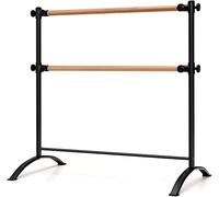 SPOTRAVEL Double Ballet Barre, Dancing Stretching Bar (Black + Natural)