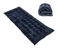 SPOTRAVEL Foldable Camping Mattress for Camping Bed, 190 x 70 x 7cm Soft Comfortable Roll Up Sleeping Mattress Pad with 4 Fixing Straps, Portable Floor Pad Guest Bed for Hiking Traveling (Navy)