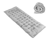 SPOTRAVEL Foldable Camping Mattress for Camping Bed, 190 x 70 x 7cm Soft Comfortable Roll Up Sleeping Mattress Pad with 4 Fixing Straps, Portable Floor Pad Guest Bed for Hiking Traveling (Gray)