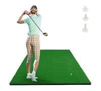 SPOTRAVEL Golf Practice Mat, Advanced Golf Hitting Mat with 3 Rubber Tees, Golf Training Aid Equipment for Driving & Chipping