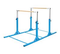 SPOTRAVEL Parallel Gymnastics Bar, Double Horizontal Bar with Adjustable Width and 11 Height Positions, Kids Dip Bars Juniors Home Gymnastics Training Equipment for Home Gym