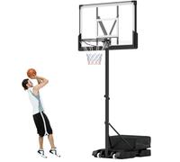 SPOTRAVEL Portable Basketball Hoop, 4.1-10FT Adjustable Basketball Stand