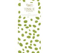 Spots Green Caspari Tissue Wrap 4 Sheets of 70 x 50 cm Luxury Tissue Wrapping Paper