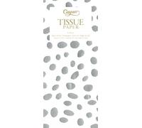 Spots Silver Caspari Tissue Wrap 4 Sheets of 70 x 50 cm Luxury Tissue Wrapping Paper
